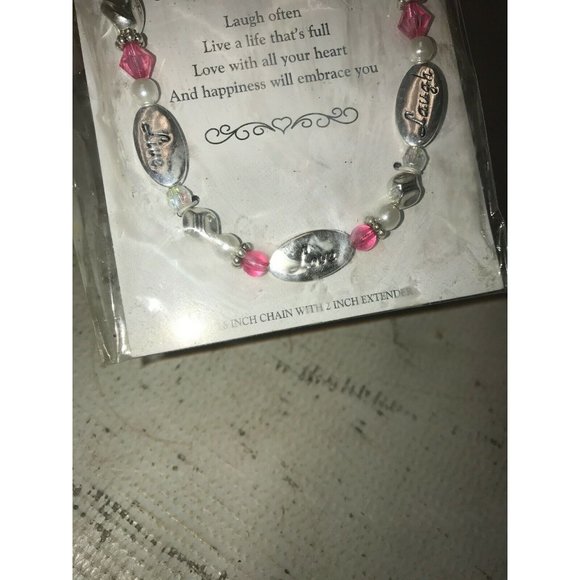 Expressively Yours BLESSING NECKLACE  LIVE LAUGH LOVE Toggle Clasp - Picture 5 of 7